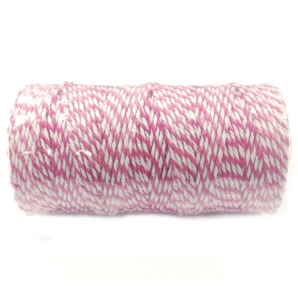 AllyDrew Cotton Baker's Twine 12ply 110 Yard, Hot Pink