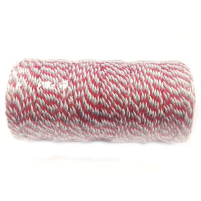 AllyDrew Cotton Baker's Twine 12ply 110 Yard, Red and Grey