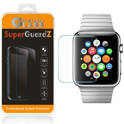 [2-Pack] for Apple Watch Series 4 (44 mm) Screen Protector [Tempered Glass], SuperGuardZ, 9H, 0.3mm, Anti-Scratch, Anti-Bubble [Lifetime Replacement] + LED Stylus Pen