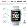 [2-Pack] for Apple Watch Series 4 (44 mm) Screen Protector [Tempered Glass], SuperGuardZ, 9H, 0.3mm, Anti-Scratch, Anti-Bubble [Lifetime Replacement] + LED Stylus Pen view 4