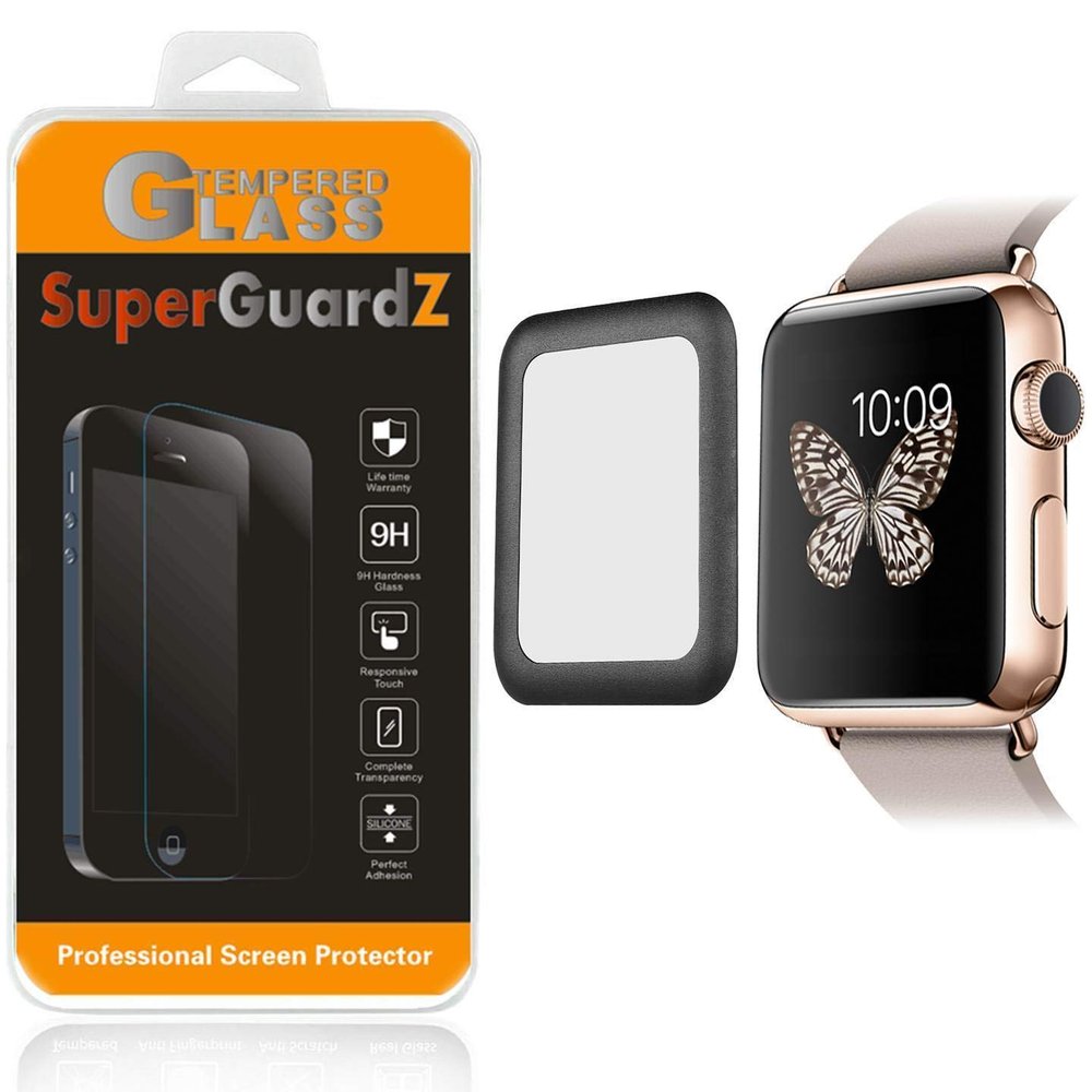 [2-Pack] for Apple Watch Series 4 (44 mm) Screen Protector Tempered Glass [Full Coverage], SuperGuardZ, Edge-to-Edge, Anti-Scratch, Anti-Bubble [Lifetime Replacement]