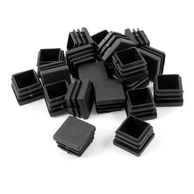 uxcell Plastic Square Blanking End Caps Tube Inserts 25mm x 25mm 20 Pcs