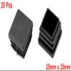 uxcell Plastic Square Blanking End Caps Tube Inserts 25mm x 25mm 20 Pcs view 2