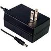 Mean Well GST25U48-P1J Wall Mount AC Adapter, 25W 48V 0.52A, DC P1J Barrel Plug, 2.1mm I.D. x 5.5mm O.D. x 11mm Center Positive Female, 2 Pole USA AC Plug, Input: 85~264VAC, Level VI view 1