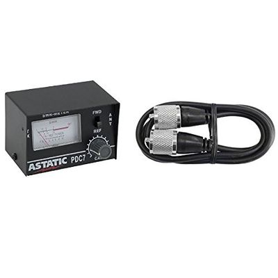 CB / Ham Radio SWR / RF Meter Astatic PDC7 with Workman 3` Foot Jumper CX-3-PL-PL