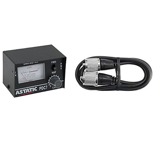CB / Ham Radio SWR / RF Meter Astatic PDC7 with Workman 3` Foot Jumper CX-3-PL-PL
