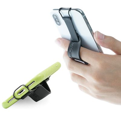 TFY Hand Strap Holder Security Hand Strap with Holder Compatible with Air / 17 Pro Max / 16/15 / 14/13 Pro / 12 / Xs/XR/X / 8 Plus/SE and Other Smartphones (Black) (ONE Piece)