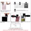 Cell Phone Camera Lens Kit,11 in 1 Universal 20x Telephoto 0.63Wide Angle 15X Macro 198Fisheye 2X Telephoto Kaleidoscope CPL Starlight Eyemask Tripod,for Most iPhone Smartphone (Black) view 2