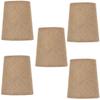 Upgradelights Set of Five Burlap 5 Inch Mini Clip On Chandelier Lamp Shades 4 X 5 X 4.5 view 1