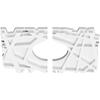 Ekena Millwork CMP12X8NO2-04000 Novo Architectural Grade PVC Contemporary, Two Piece Urethane Ceiling Medallions 12"W x 8"H x 4"ID x 4 1/4"C x 1"P view 2