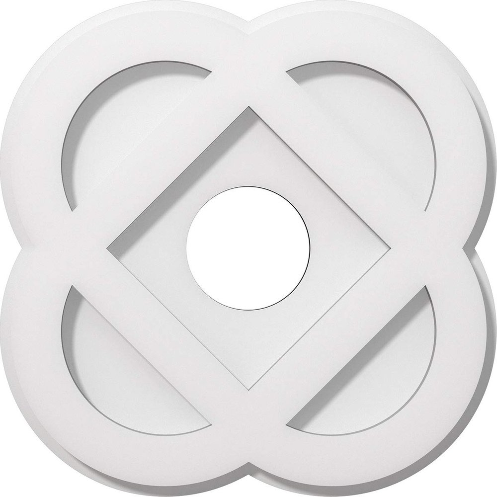 Ekena Millwork CMP12CE-03000 Charlotte Architectural Grade PVC Contemporary Urethane Ceiling Medallions 12"OD x 3"ID x 4 3/4"C x 1"P