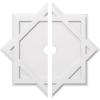 Ekena Millwork CMP32AL2-03000 Axel Architectural Grade PVC Contemporary, Two Piece Urethane Ceiling Medallions 32"OD x 3"ID x 17 3/4"C x 1"P view 1