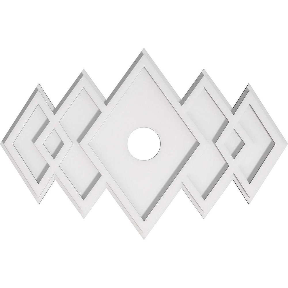 Ekena Millwork CMP26X17ZE-03000 Zoe Architectural Grade PVC Contemporary Urethane Ceiling Medallions 26"W x 17 3/8"H x 3"ID x 8"C x 1"P