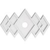 Ekena Millwork CMP26X17ZE-03000 Zoe Architectural Grade PVC Contemporary Urethane Ceiling Medallions 26"W x 17 3/8"H x 3"ID x 8"C x 1"P view 1