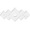 Ekena Millwork CMP26X17ZE-03000 Zoe Architectural Grade PVC Contemporary Urethane Ceiling Medallions 26"W x 17 3/8"H x 3"ID x 8"C x 1"P view 2