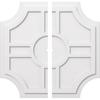 Ekena Millwork CMP32HS2-01000 Haus Architectural Grade PVC Contemporary, Two Piece Urethane Ceiling Medallions 32"OD x 1"ID x 10 1/2"C x 1"P view 1