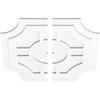 Ekena Millwork CMP32HS2-01000 Haus Architectural Grade PVC Contemporary, Two Piece Urethane Ceiling Medallions 32"OD x 1"ID x 10 1/2"C x 1"P view 2
