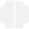 Ekena Millwork CMP32HS2-01000 Haus Architectural Grade PVC Contemporary, Two Piece Urethane Ceiling Medallions 32"OD x 1"ID x 10 1/2"C x 1"P view 4