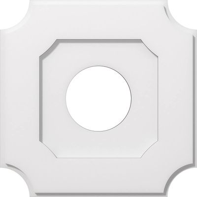 Ekena Millwork CMP18LE-06000 Locke Architectural Grade PVC Contemporary Urethane Ceiling Medallions 18"OD x 6"ID x 10 3/4"C x 1"P