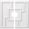 Ekena Millwork CMP26KX2-05000 Knox Architectural Grade PVC Contemporary, Two Piece Urethane Ceiling Medallions 26"OD x 5"ID x 9"C x 1"P view 1
