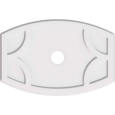 Ekena Millwork CMP26X17KY-03000 Kailey Architectural Grade PVC Contemporary Urethane Ceiling Medallions 26"W x 17 3/8"H x 3"ID x 14"C x 1"P