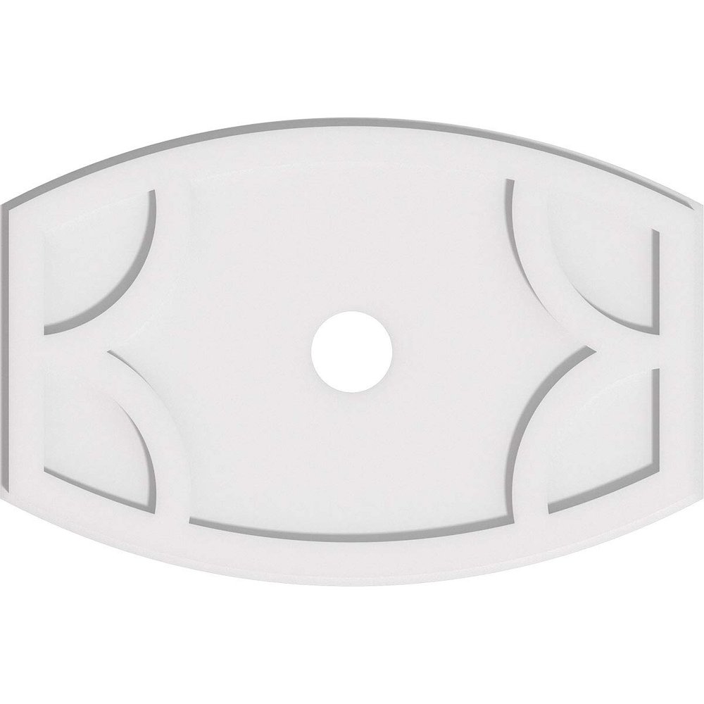 Ekena Millwork CMP26X17KY-03000 Kailey Architectural Grade PVC Contemporary Urethane Ceiling Medallions 26"W x 17 3/8"H x 3"ID x 14"C x 1"P