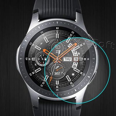 High Definition Premium 2.5D Rounded Edges Scratch Resistant Anti-Shatter Tempered Glass Screen Protector Compatible with Samsung Galaxy Watch 46mm Smartwatch