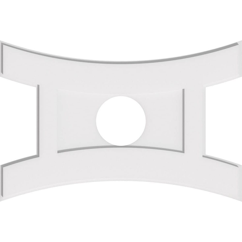 Ekena Millwork CMP34X22HN-07000 Haven Architectural Grade PVC Contemporary Urethane Ceiling Medallions 34"W x 22 5/8"H x 7"ID x 7 1/4"C x 1"P