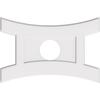 Ekena Millwork CMP34X22HN-07000 Haven Architectural Grade PVC Contemporary Urethane Ceiling Medallions 34"W x 22 5/8"H x 7"ID x 7 1/4"C x 1"P view 1