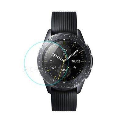 Full Coverage Ultra Clear 9H Hardness Anti-Scratch Bubble-Free Shockproof Tempered Glass Screen Protector Film Compatible with Samsung Galaxy Watch 42mm Smartwatch - Easy to Install