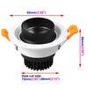 BRILLRAYDO 5W LED Ceiling Recessed Flushed Mounted Circle Light Lighting Concave Lens Anti-Glare Picture Project Black Pure White view 2