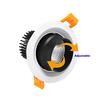 BRILLRAYDO 5W LED Ceiling Recessed Flushed Mounted Circle Light Lighting Concave Lens Anti-Glare Picture Project Black Pure White view 3