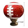 Football Lamp Finial, Brown with White Laces 2.25"h view 2