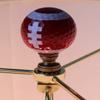Football Lamp Finial, Brown with White Laces 2.25"h view 4