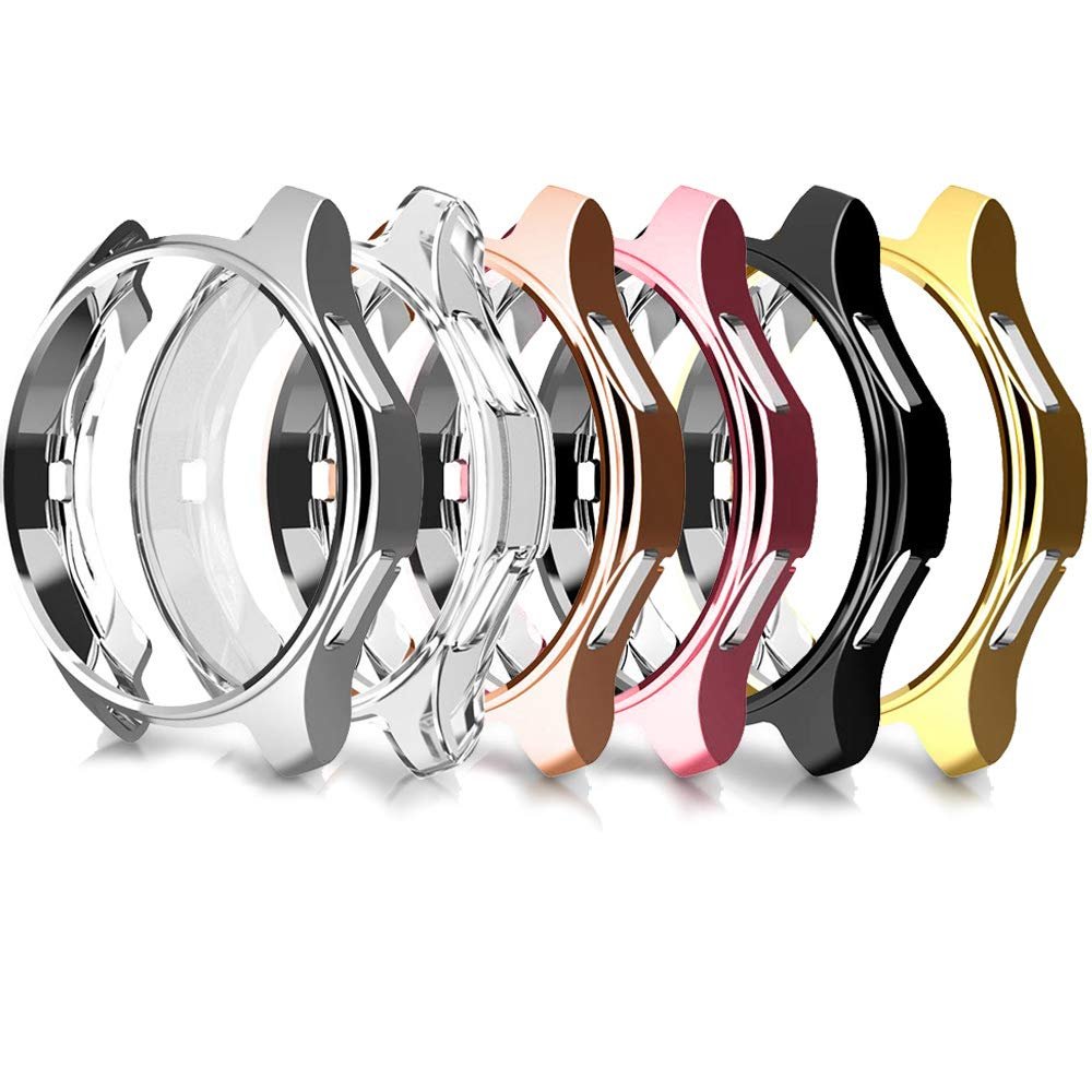 Chofit TPU Case Compatible with Galaxy Watch 42mm, Shock-Proof and Shatter-Resistant Protective Bumper Cover Case for Galaxy Watch 42MM, SM-R810/SM-R815 Smartwatch (1 Pack 6 in 1)