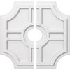 Ekena Millwork CMP22HS2-04000 Haus Architectural Grade PVC Contemporary, Two Piece Urethane Ceiling Medallions 22"OD x 4"ID x 7 1/4"C x 1"P view 1