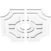 Ekena Millwork CMP22HS2-04000 Haus Architectural Grade PVC Contemporary, Two Piece Urethane Ceiling Medallions 22"OD x 4"ID x 7 1/4"C x 1"P view 2