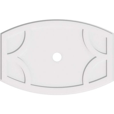 Ekena Millwork CMP38X25KY-03000 Kailey Architectural Grade PVC Contemporary Urethane Ceiling Medallions 38"W x 25 3/8"H x 3"ID x 20 1/2"C x 1"P