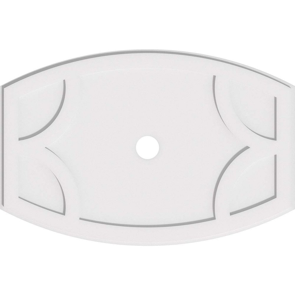 Ekena Millwork CMP38X25KY-03000 Kailey Architectural Grade PVC Contemporary Urethane Ceiling Medallions 38"W x 25 3/8"H x 3"ID x 20 1/2"C x 1"P