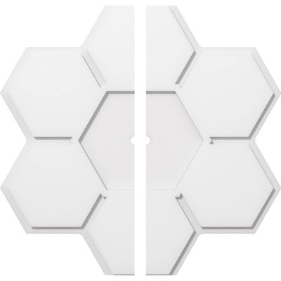 Ekena Millwork CMP32DY2-01000 Daisy Architectural Grade PVC Contemporary, Two Piece Urethane Ceiling Medallions 32"OD x 1"ID x 11"C x 1"P