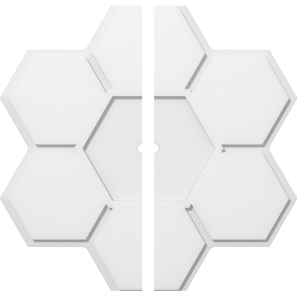 Ekena Millwork CMP32DY2-01000 Daisy Architectural Grade PVC Contemporary, Two Piece Urethane Ceiling Medallions 32"OD x 1"ID x 11"C x 1"P