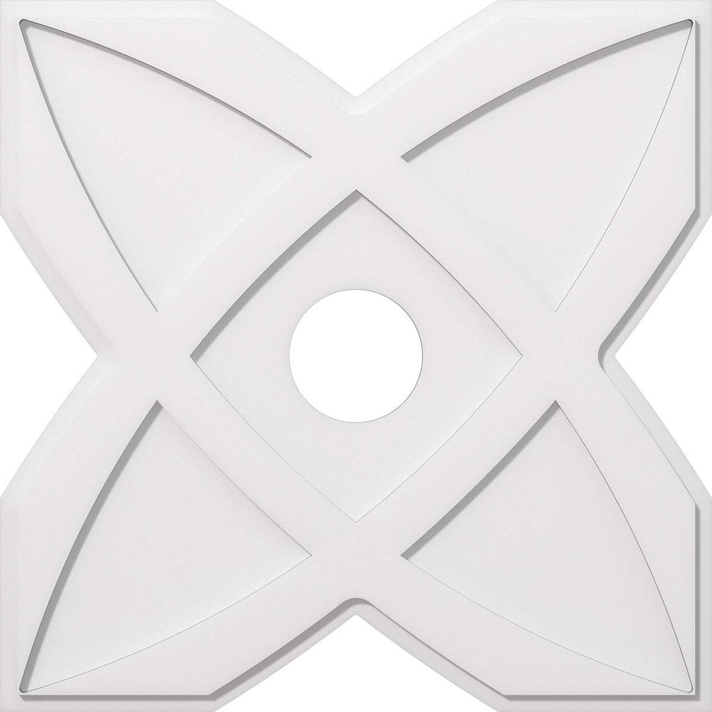 Ekena Millwork CMP32TS-06000 Titus Architectural Grade PVC Contemporary Urethane Ceiling Medallions 32"OD x 6"ID x 11"C x 1"P