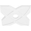 Ekena Millwork CMP32TS-06000 Titus Architectural Grade PVC Contemporary Urethane Ceiling Medallions 32"OD x 6"ID x 11"C x 1"P view 2