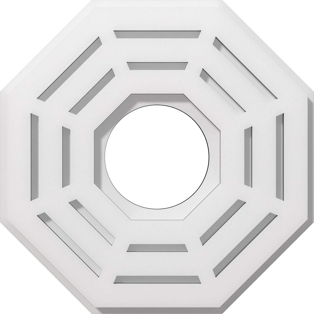 Ekena Millwork CMP12WN-04000 Westin Architectural Grade PVC Contemporary Urethane Ceiling Medallions 12"OD x 4"ID x 4 3/4"C x 1"P