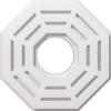 Ekena Millwork CMP12WN-04000 Westin Architectural Grade PVC Contemporary Urethane Ceiling Medallions 12"OD x 4"ID x 4 3/4"C x 1"P view 1