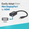 C2G Mini Display Port Adapter, Display Port to HDMI, Male to Female, Black, 8 inches, Cables to Go 54313 view 2