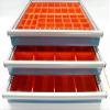 Schaller 94 Pc Red Plastic Box Assortment 2" Deep .Ten (10) Sizes view 1