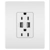 Legrand radiant 15 Amp Duplex Outlet 3.1A USB Type A White Wall Plate 1 Pack view 1