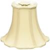 Royal Designs Scalloped Oval Bell Designer Lamp Shade, Beige, (4 x 3) x (8 x 6) x 7 view 1