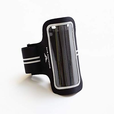 Endurance Elite | Water-Resistant Running Armband for iPhone 7/8/X and Plus, Samsung, Huawei, Moto, Google and Devices up to 6 Inch - Black (Fits Arm Girth 10.8~16.5")